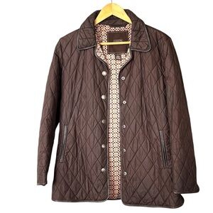 COACH Quilted Equestrian Chore Jacket | Brown Heritage Barn Coat Small